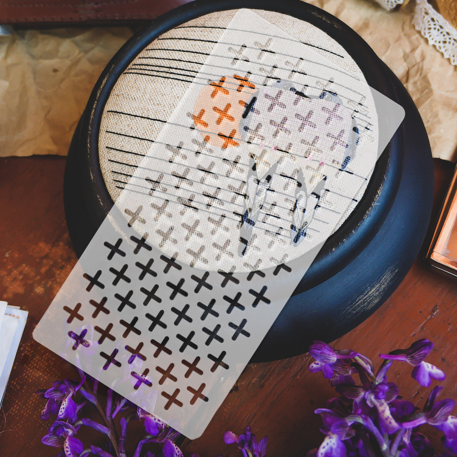 Embroidery Pattern - 4Pcs Acrylic Quilting Templates Transparent Geometric