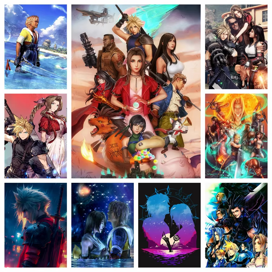 Embroidery Translate - Final Fantasy Game Cartoon Design Oil