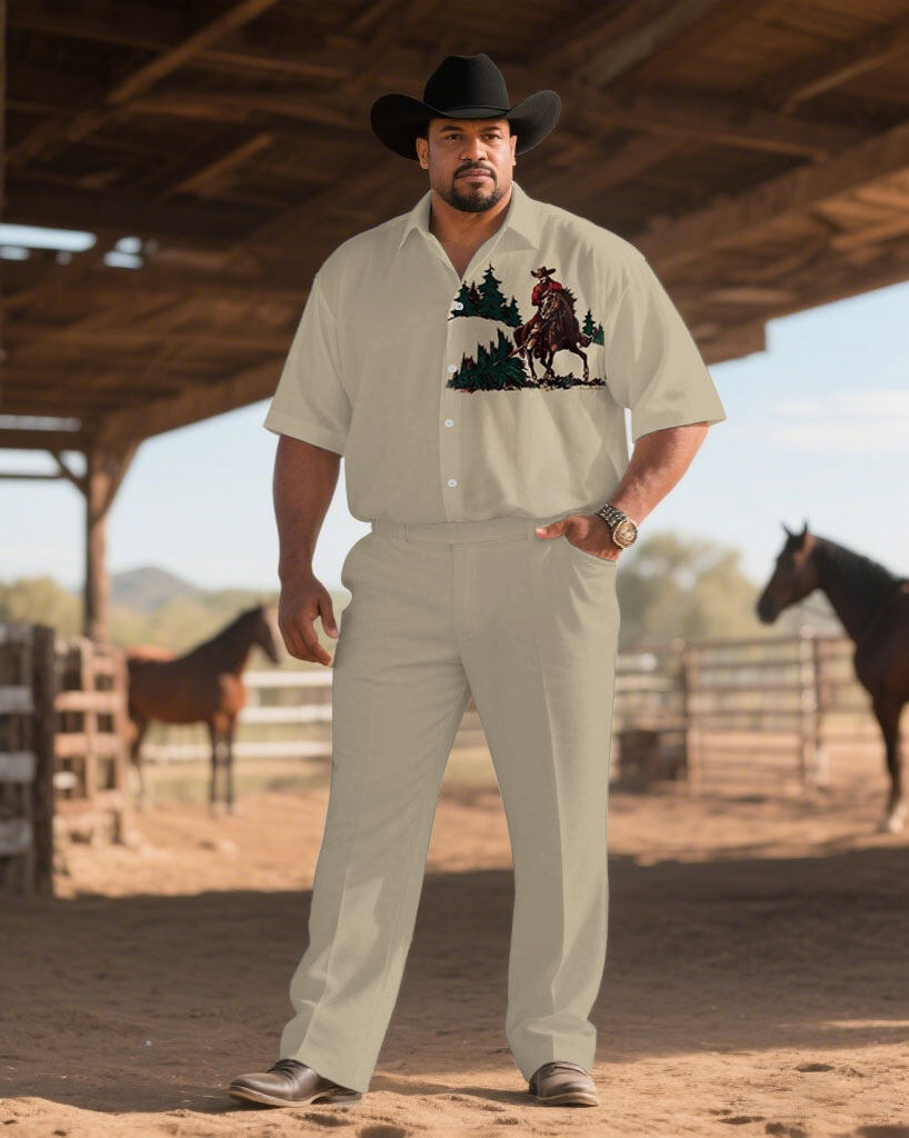 Embroidery Design - S-9XL Men's Western Cowboy Embroidery Print
