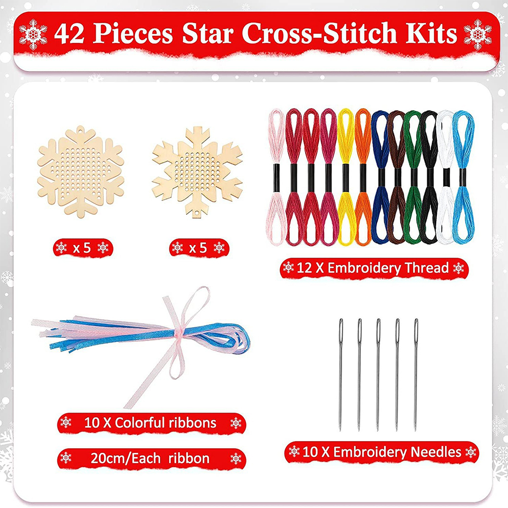 Embroidery Xmas Kits - Cross Stitch Hanging Pendant Easter Eggs