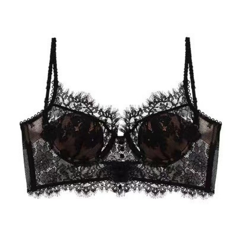 Embroidery Underwear - Flower Embroidery Lace Wireless Bra Anti-sagging