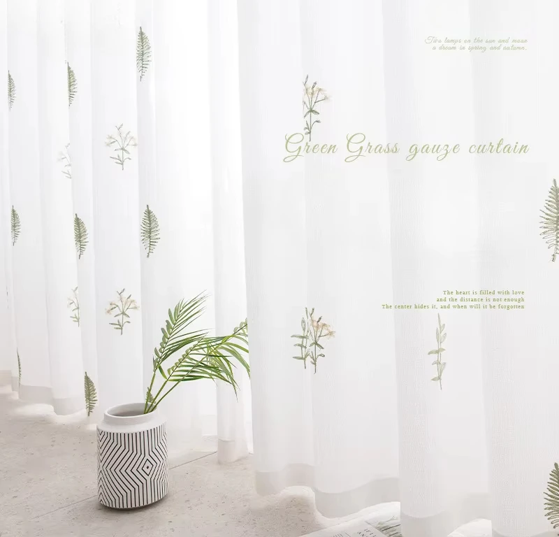 Embroidery Eyelet - Blackout Curtains for The Bedroom Door
