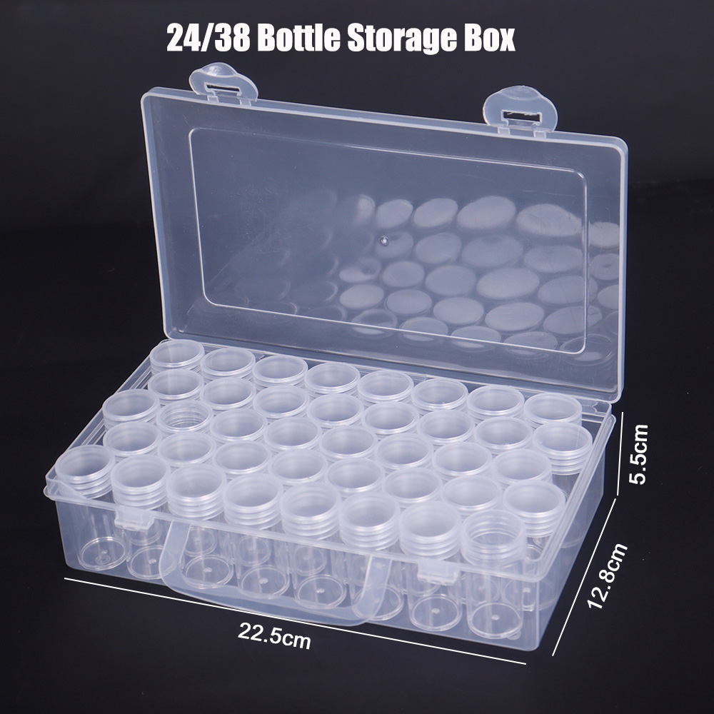 Embroidery Service - Bottles Box Storage Transparent Container Case