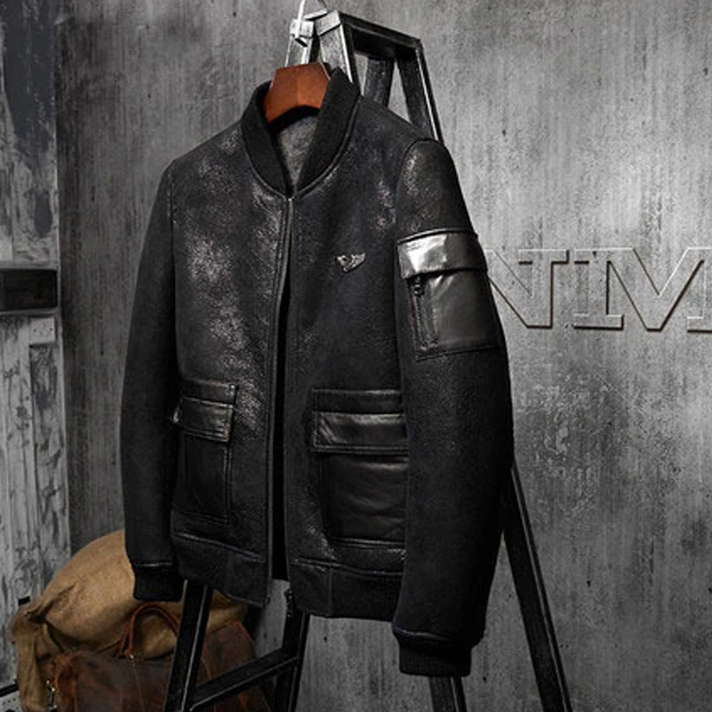 Denny&Dora Men's Shearling Coa - Embroidery Australia recensie en prijs