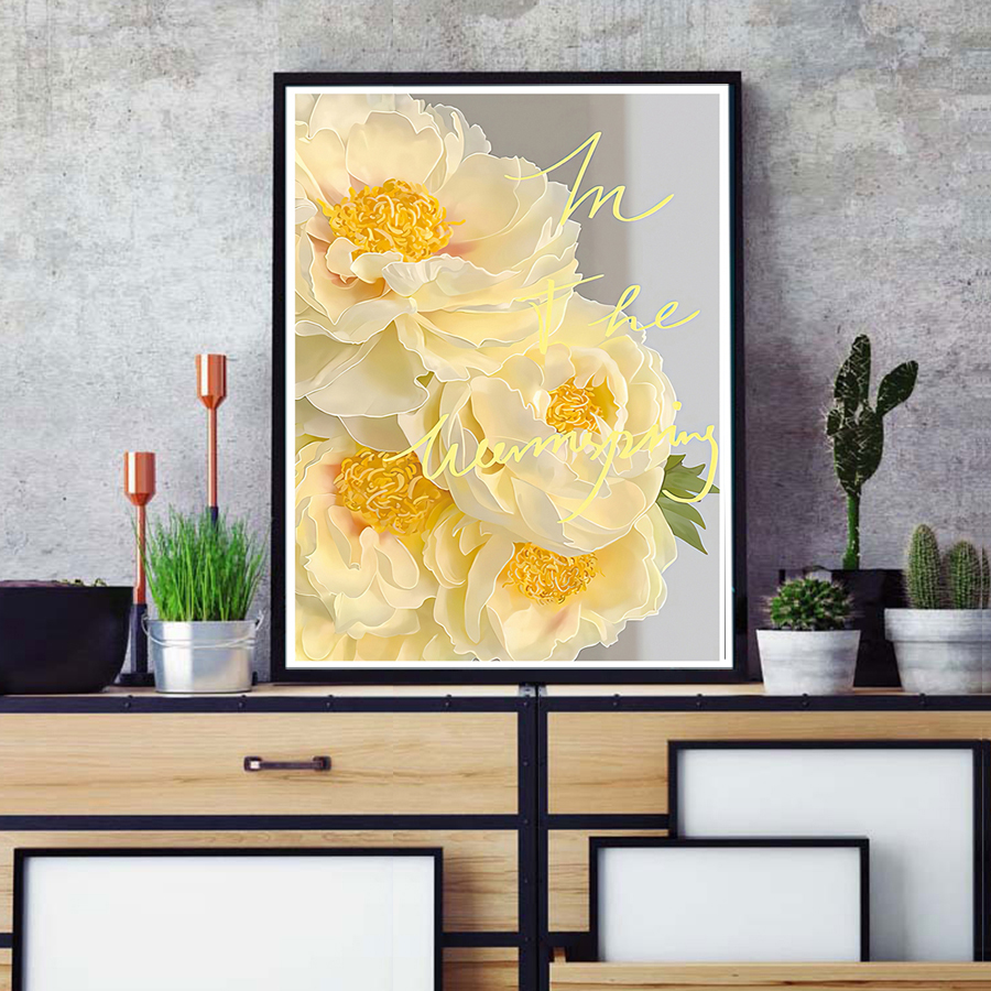 Yellow Peony Cross Stitch Kit  - Embroidery Yellow recensie en prijs