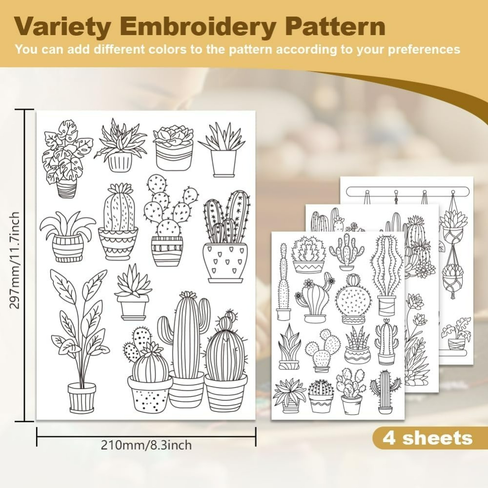 30Pcs Bonsai Cactus Embroidery - Embroidery Pattern recensie en prijs