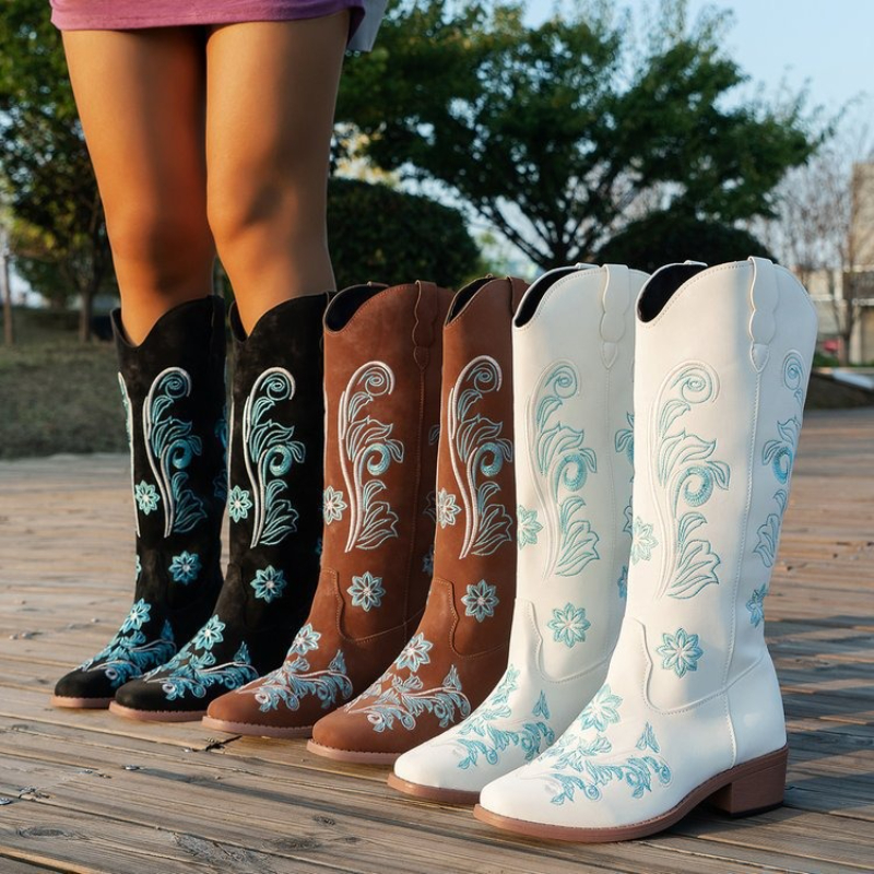 Retro Women Boot Fashion Women - Embroidery Design recensie en prijs