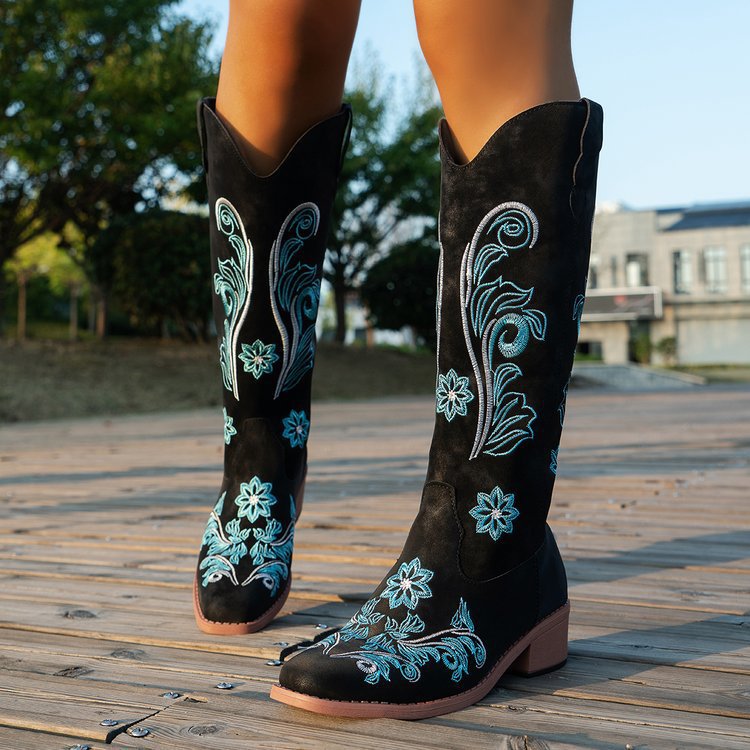 Retro Women Boot Fashion Women - Embroidery Design recensie en prijs