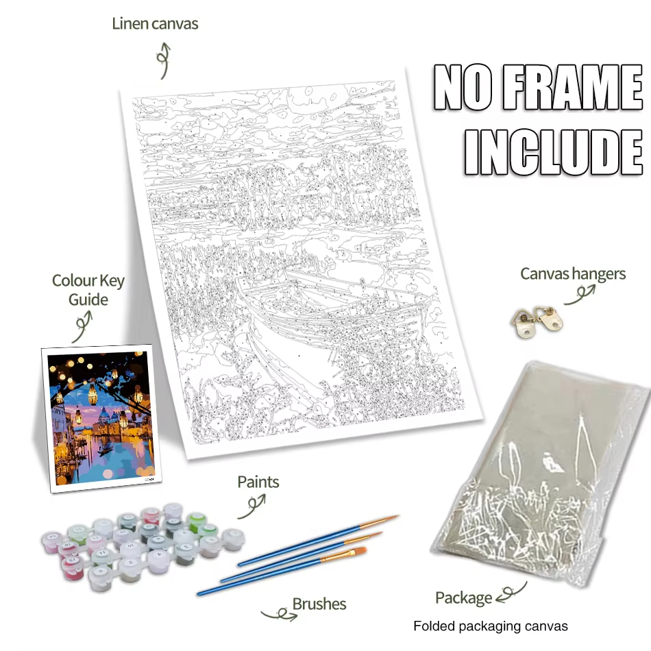 1pc frameless Oil Painting By  - Embroidery Translate recensie en prijs