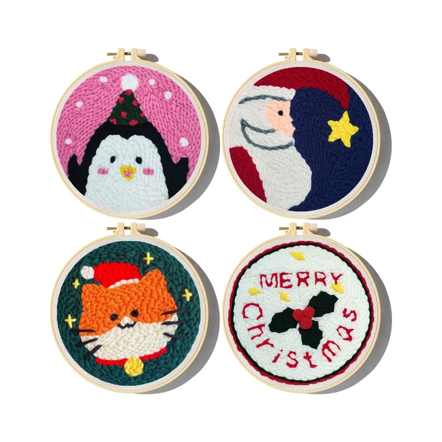 Xmas Punch Needle Embroidery K - Embroidery Xmas Kits recensie en prijs