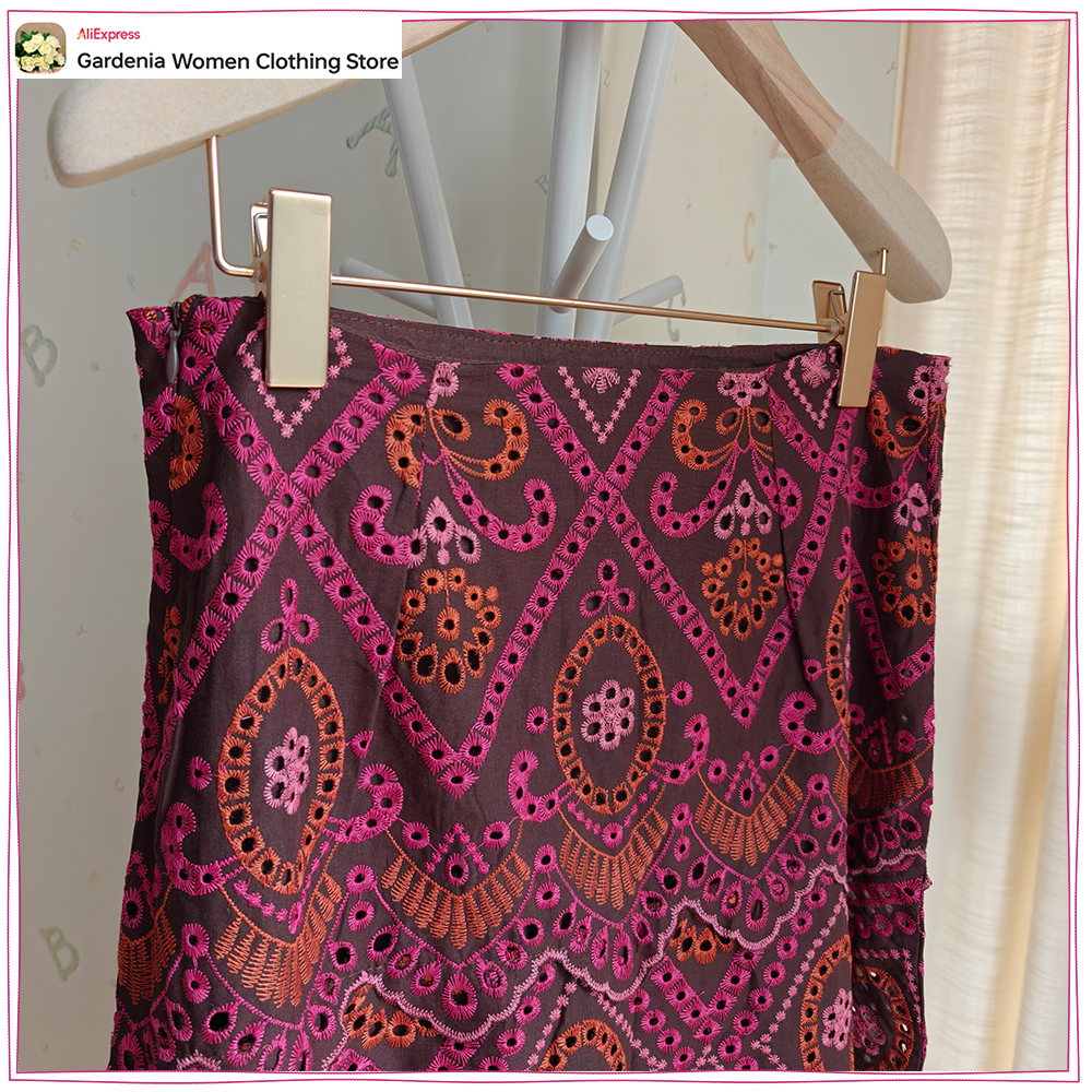 Elegant Women Embroidered Eyel - Embroidery Eyelet recensie en prijs