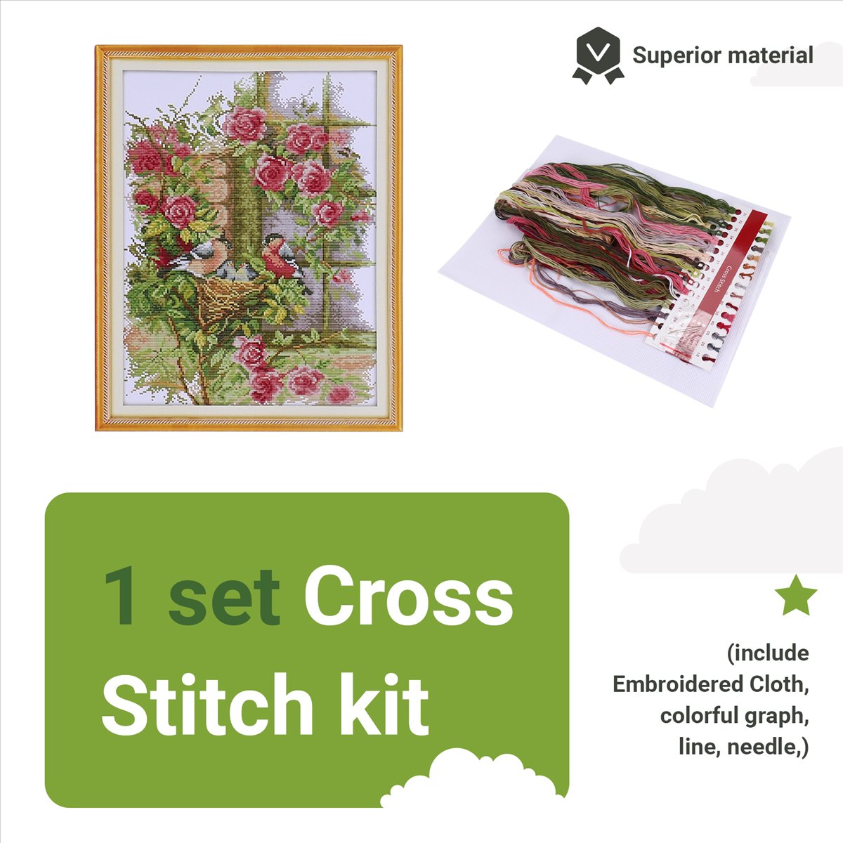 DIY Handmade Needlework Set Em - Embroidery Pattern recensie en prijs