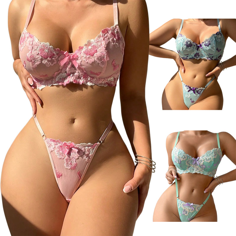Embroidery Pink Floral Romanti - Embroidery Underwear recensie en prijs