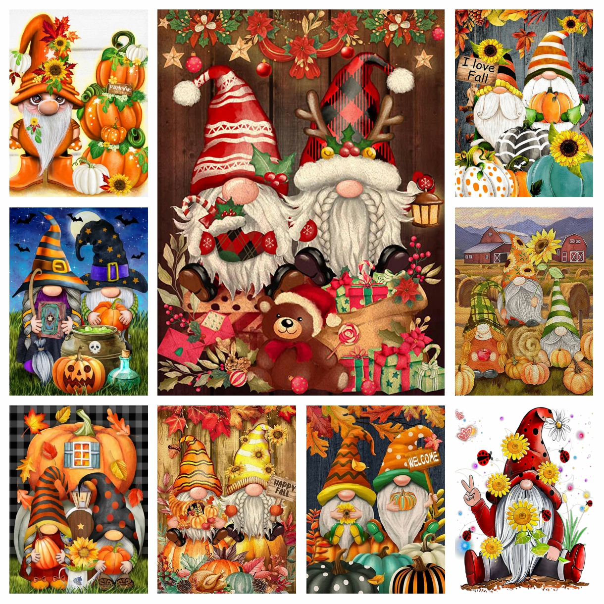 DIY Xmas Garden Gnomes Diamond - Embroidery Xmas Kits recensie en prijs