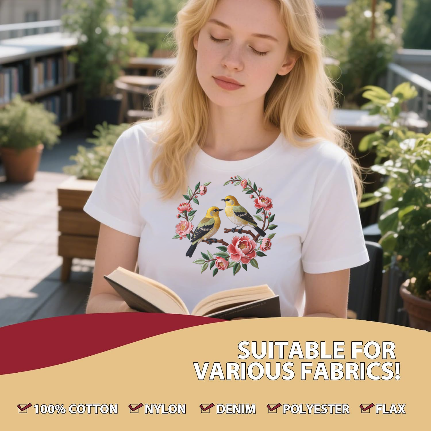 1 Piece of Bird Pattern Clothi - Embroidery Pattern recensie en prijs