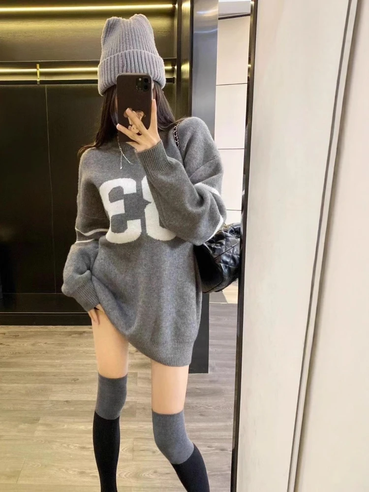 Y2K Vintage Knitted Sweater Wo - Embroidery Fashion recensie en prijs