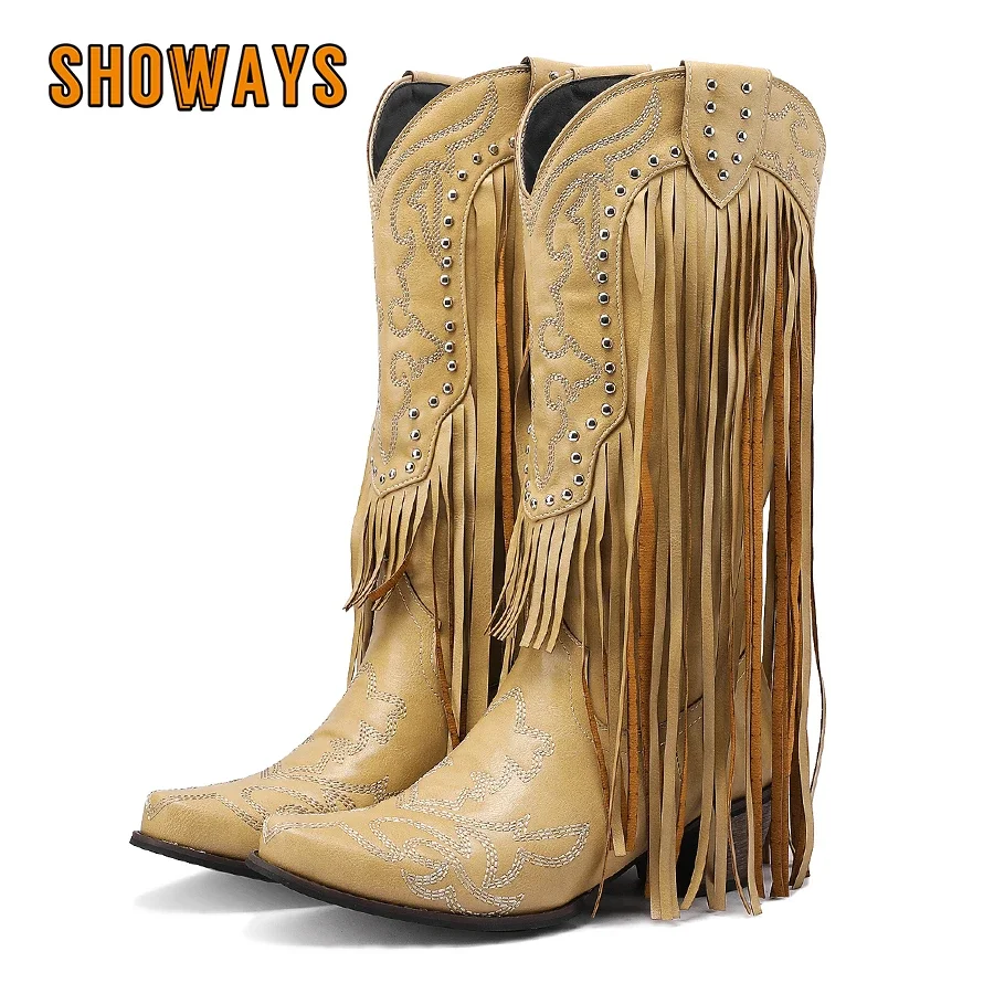 Fringe Rivet Western Women Mid - Embroidery Yellow recensie en prijs