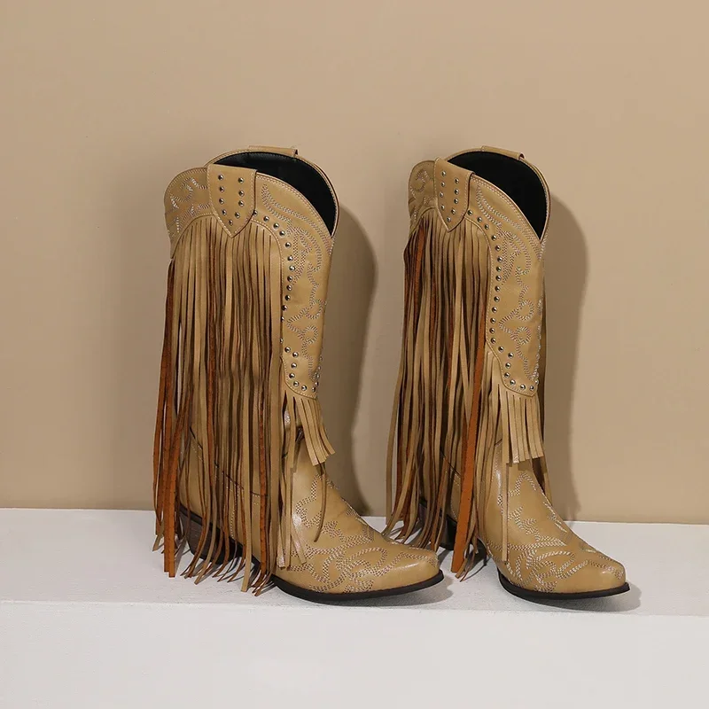 Fringe Rivet Western Women Mid - Embroidery Yellow recensie en prijs