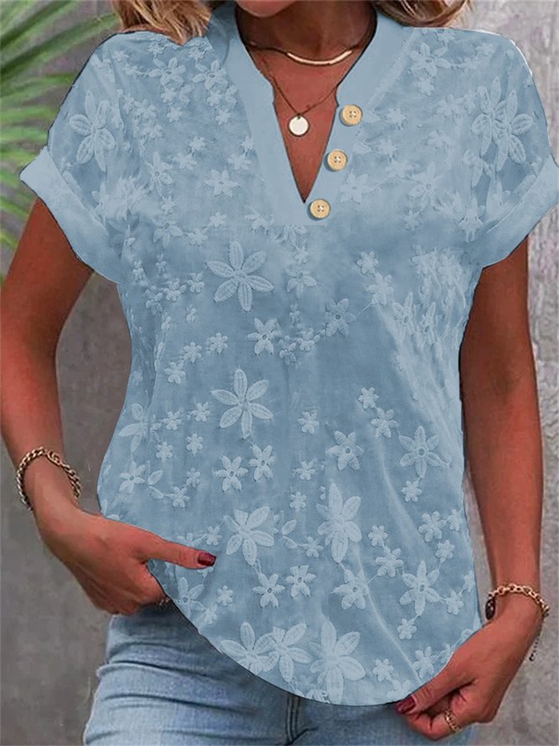 Cropped Shirt White Lace Blous - Embroidery Eyelet recensie en prijs