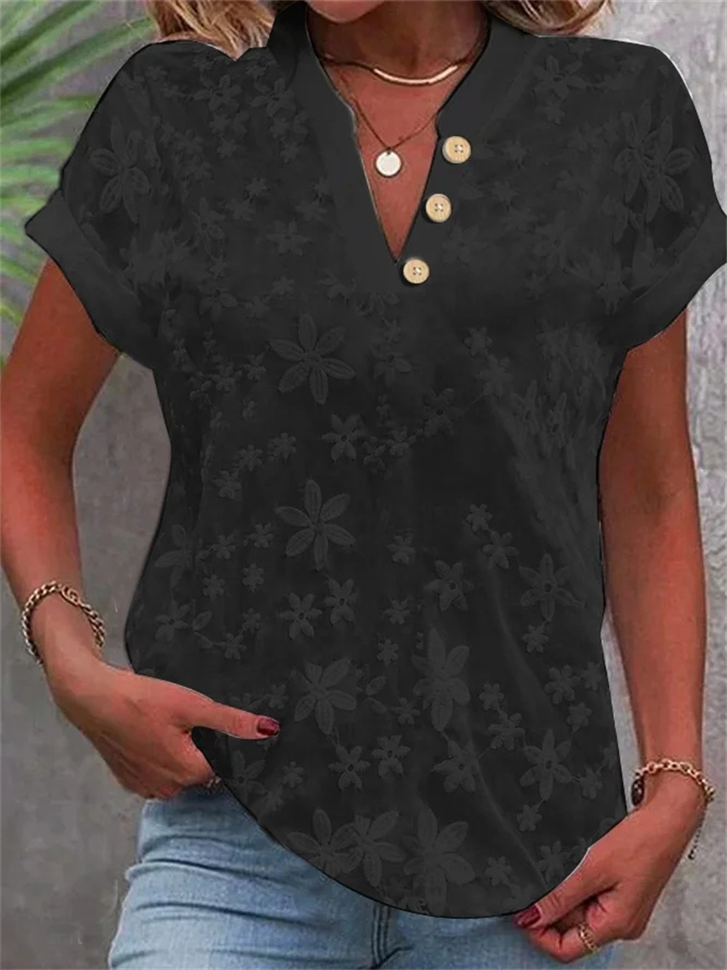 Cropped Shirt White Lace Blous - Embroidery Eyelet recensie en prijs