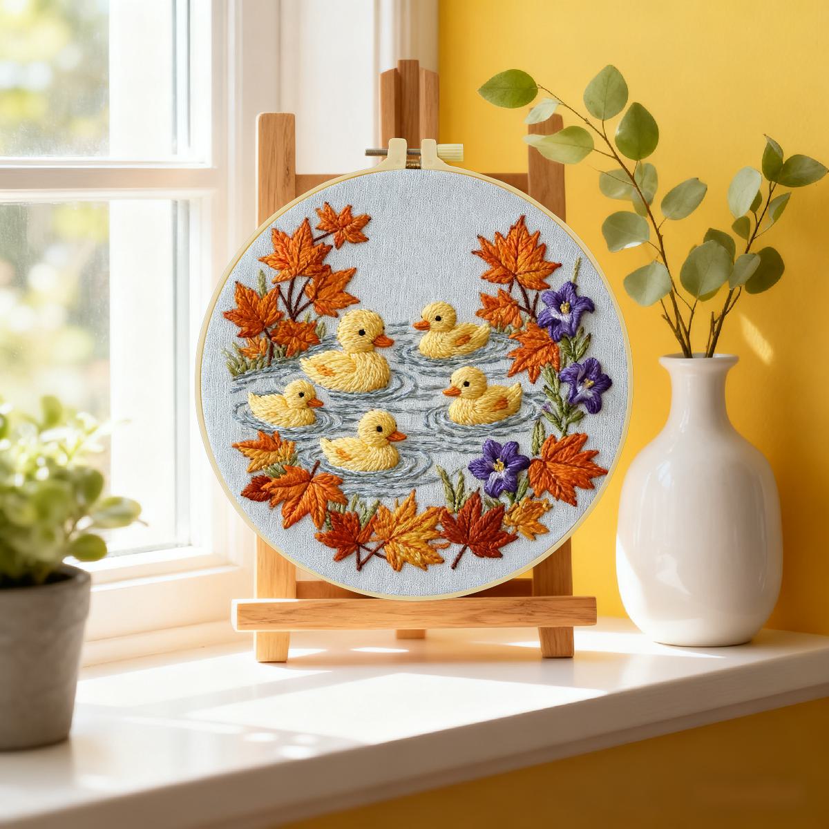 1pc 20X20CM/15X15CM 7.87/6.3in - Embroidery Yellow recensie en prijs