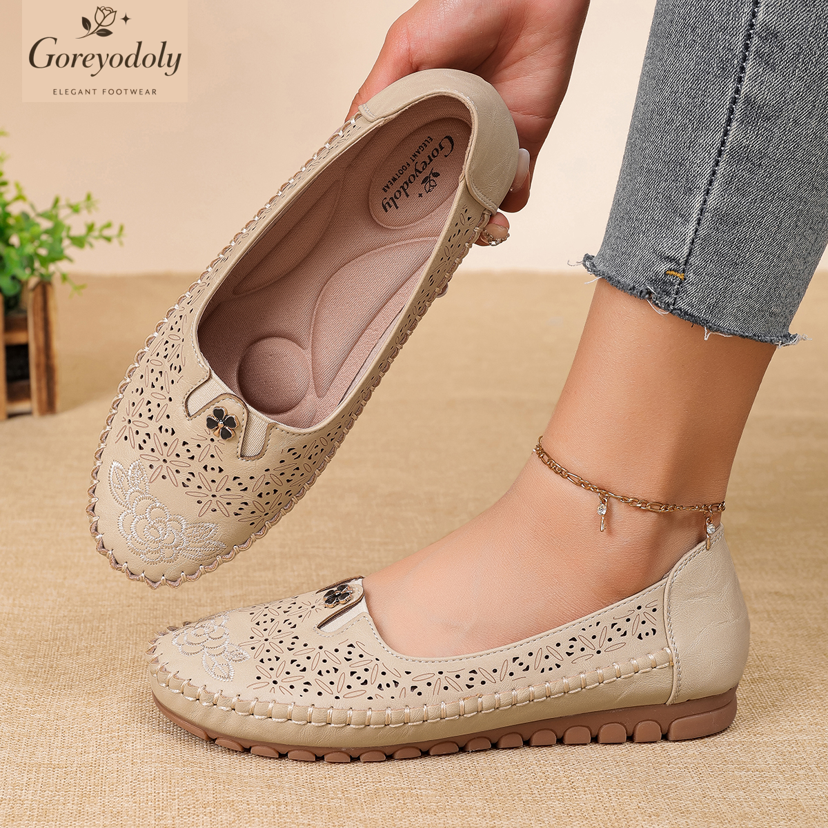 Goreyodoly women loafers flora - Embroidery Design recensie en prijs