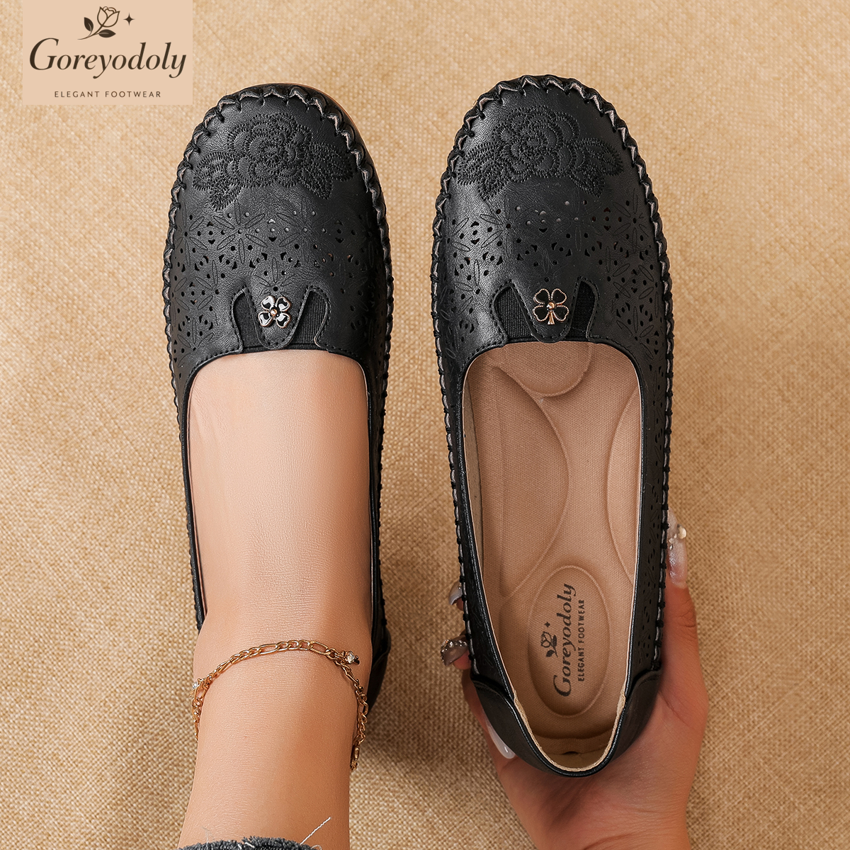 Goreyodoly women loafers flora - Embroidery Design recensie en prijs