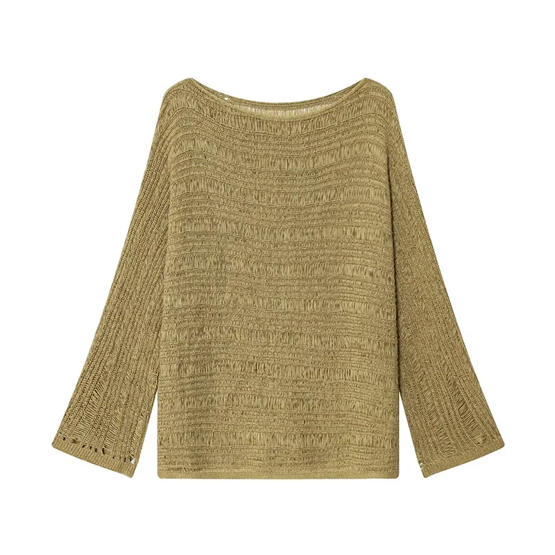 Vintage Boat Neck Knit Sweater - Embroidery Fashion recensie en prijs
