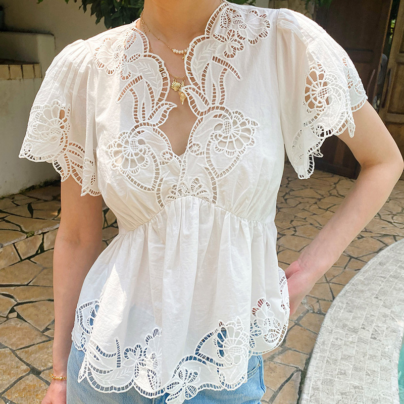 French Style Floral Eyelet Emb - Embroidery Eyelet recensie en prijs