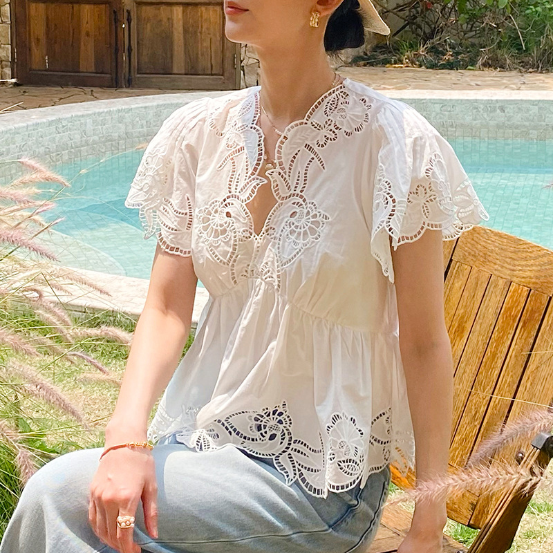 French Style Floral Eyelet Emb - Embroidery Eyelet recensie en prijs