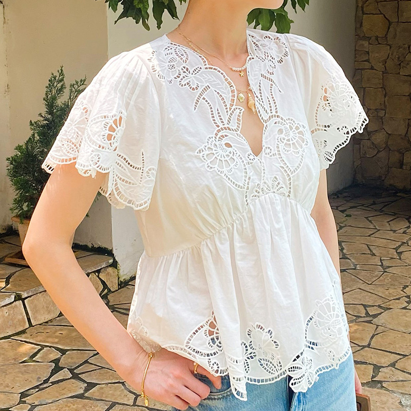 French Style Floral Eyelet Emb - Embroidery Eyelet recensie en prijs