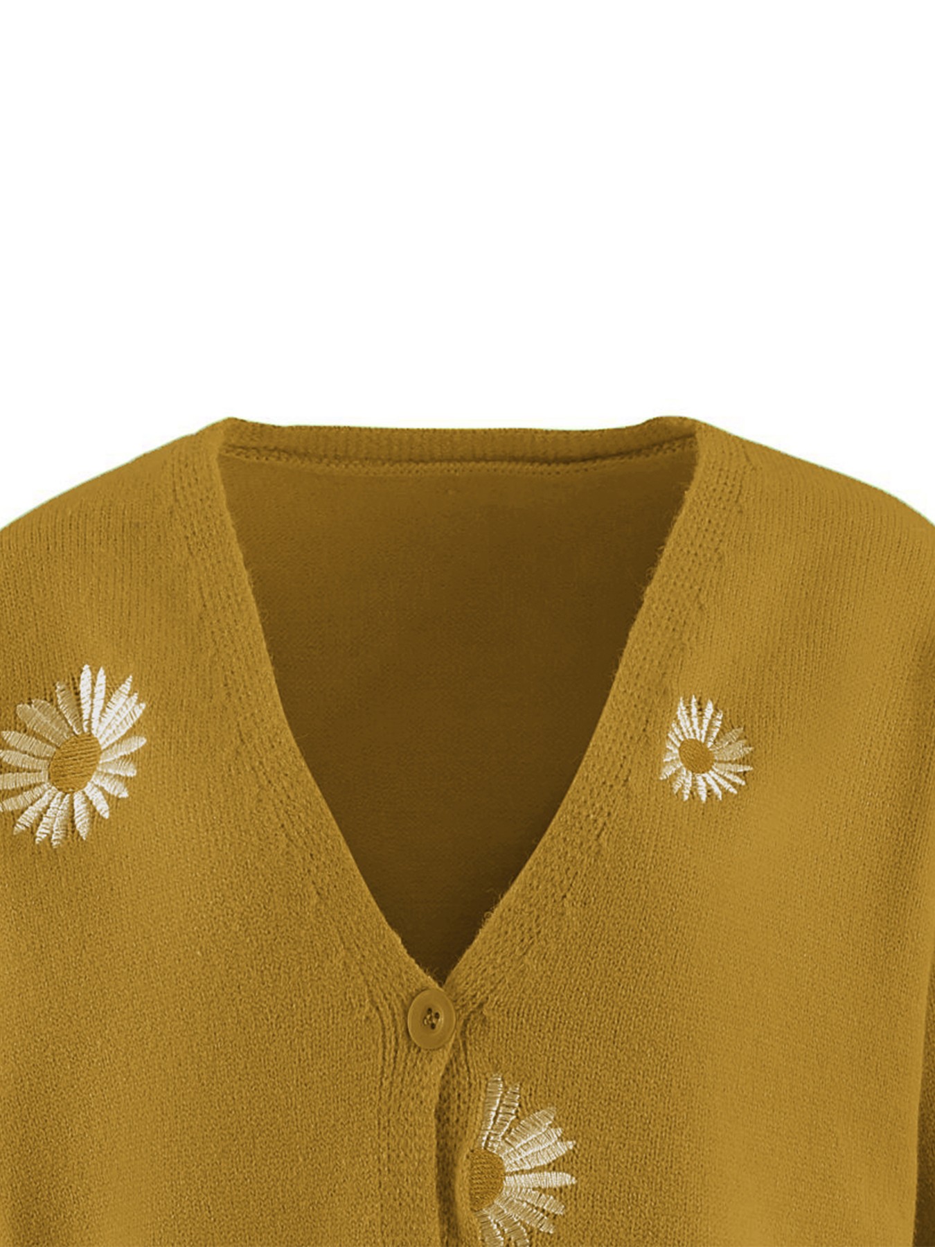 Women's Mustard Yellow Daisy E - Embroidery Yellow recensie en prijs