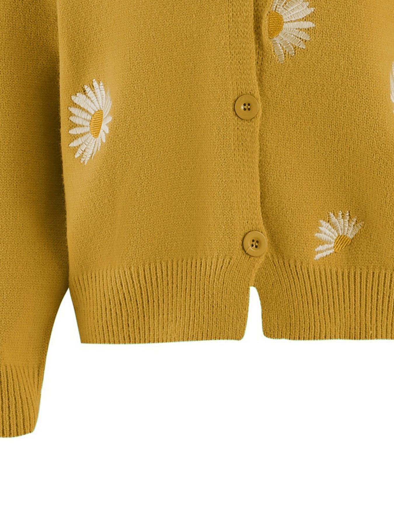 Women's Mustard Yellow Daisy E - Embroidery Yellow recensie en prijs