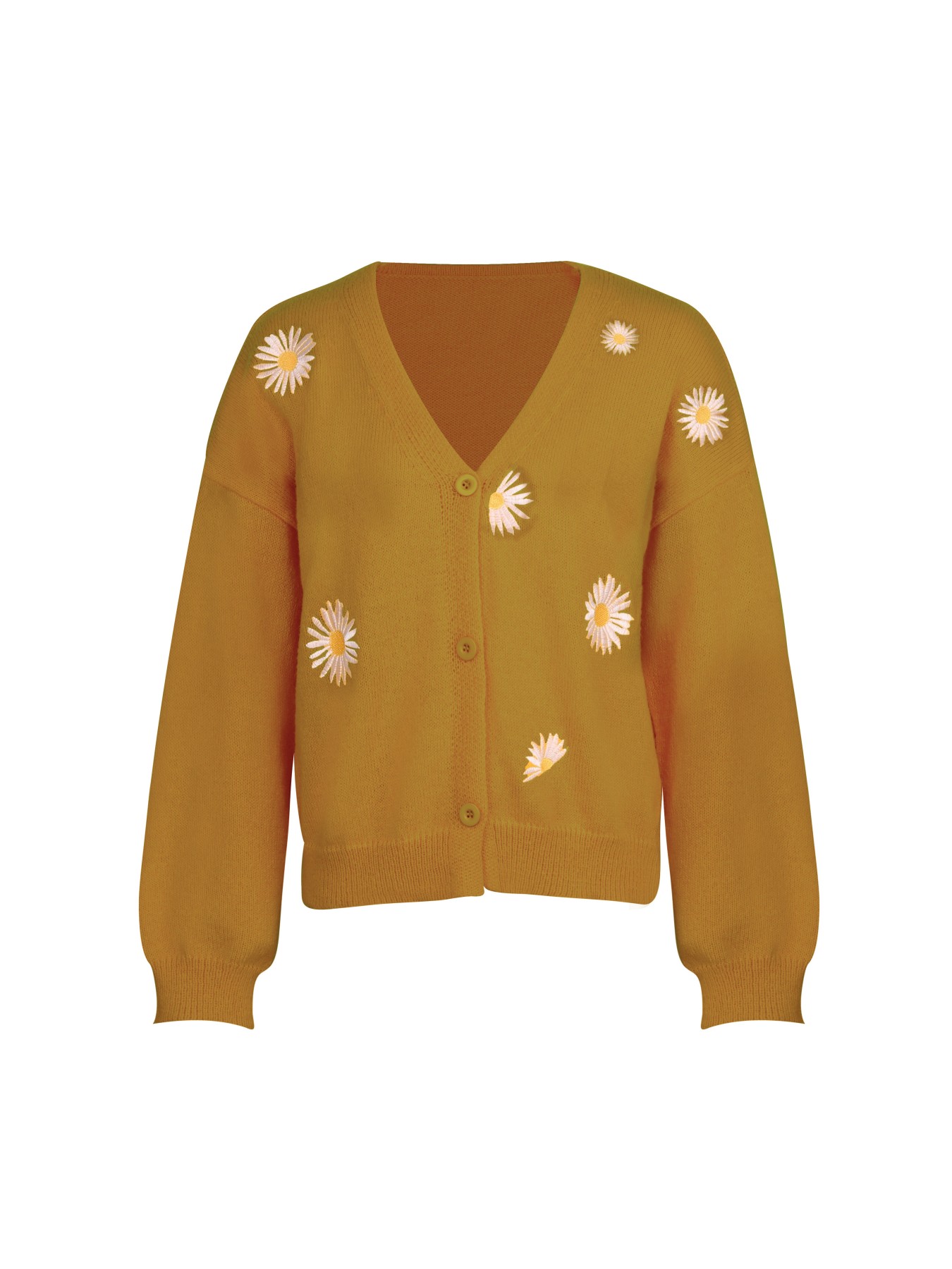 Women's Mustard Yellow Daisy E - Embroidery Yellow recensie en prijs