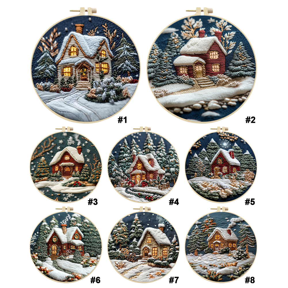 Xmas House Stamped Cross Stitc - Embroidery Xmas Kits recensie en prijs