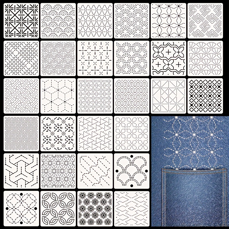 30Pcs Embroidery Templates DIY - Embroidery Pattern recensie en prijs