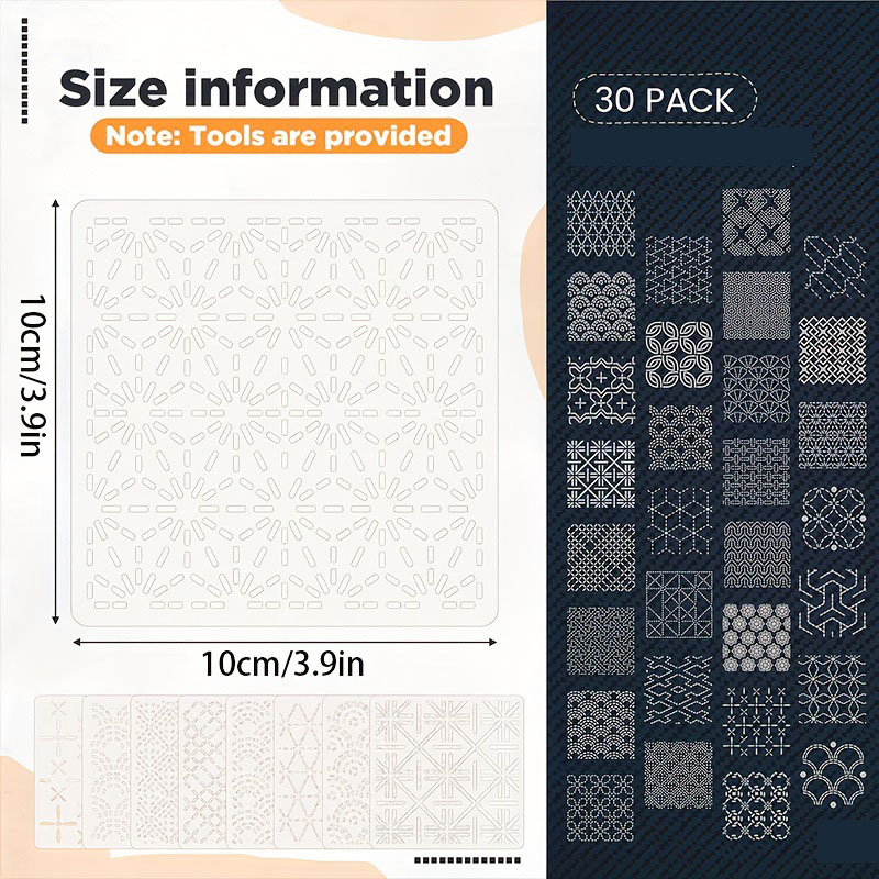 30Pcs Embroidery Templates DIY - Embroidery Pattern recensie en prijs