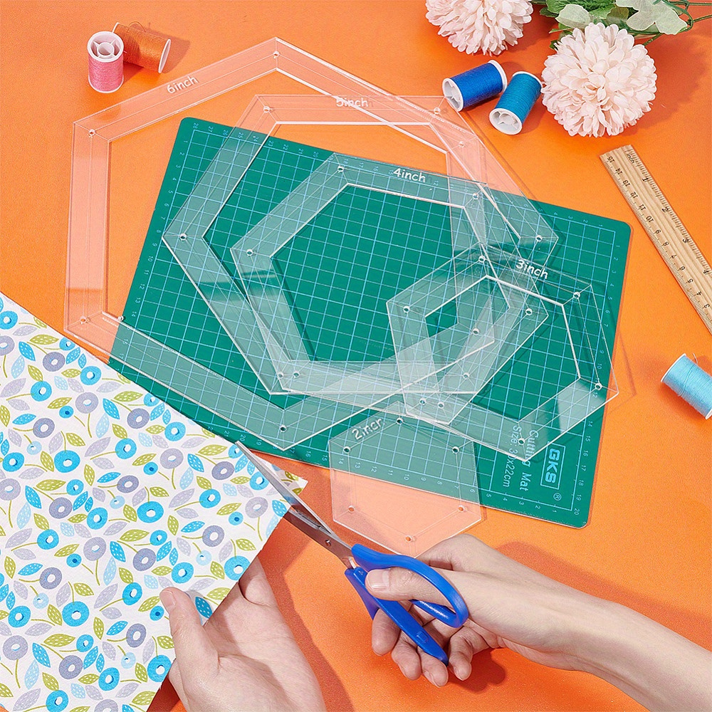 5pcs Hexagon Quilting Template - Embroidery Service recensie en prijs