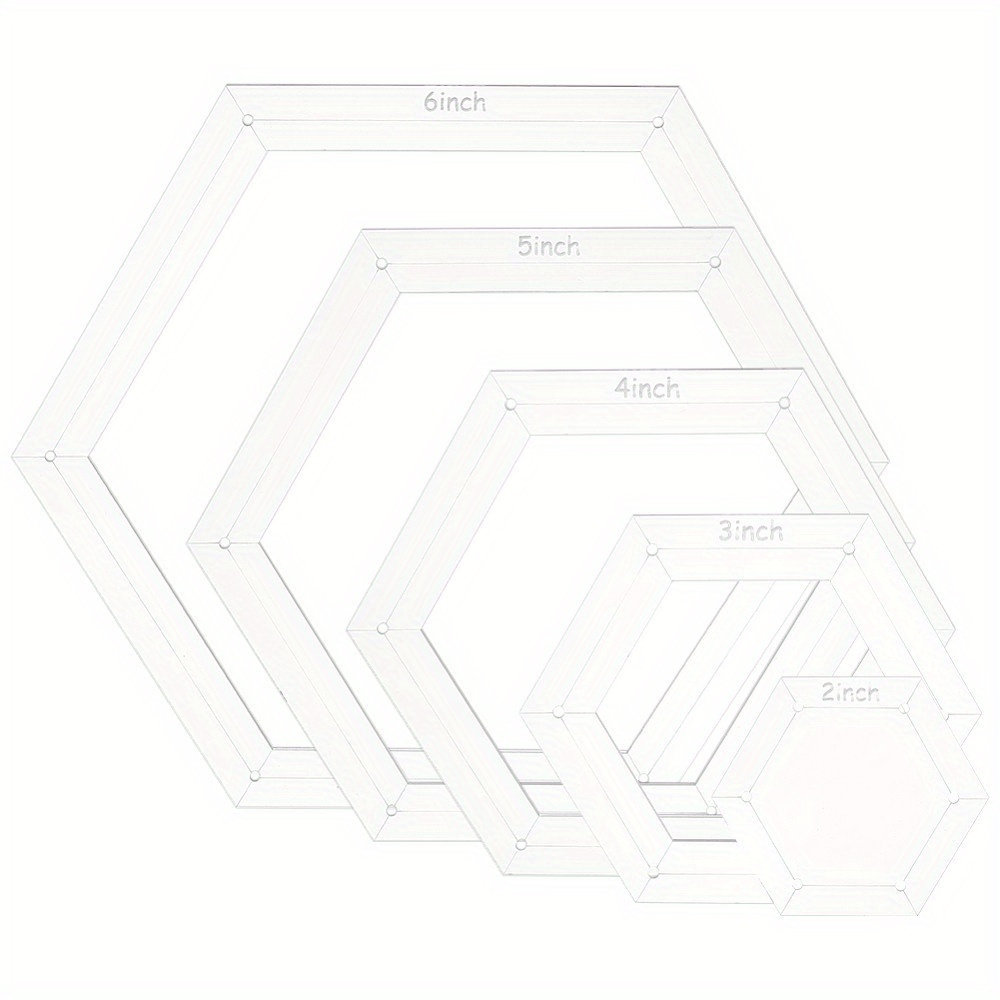 5pcs Hexagon Quilting Template - Embroidery Service recensie en prijs