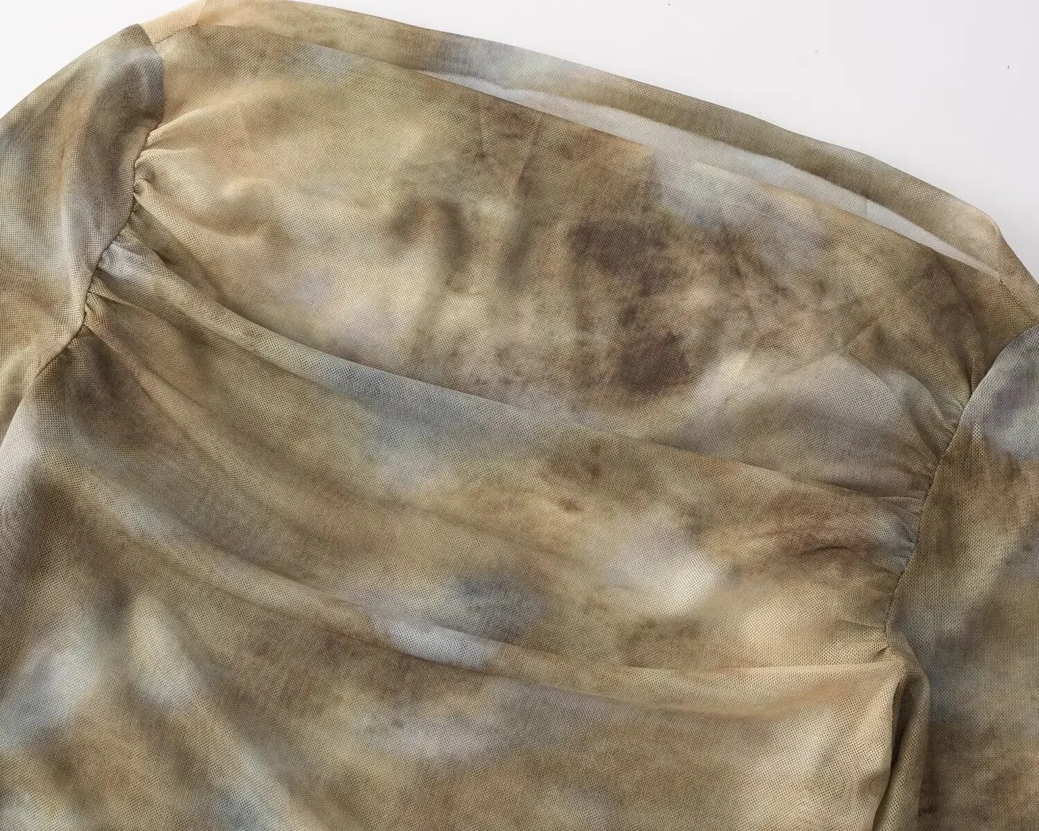 2025 Sexy Tie-Dye Print Ruched - Embroidery Fashion recensie en prijs