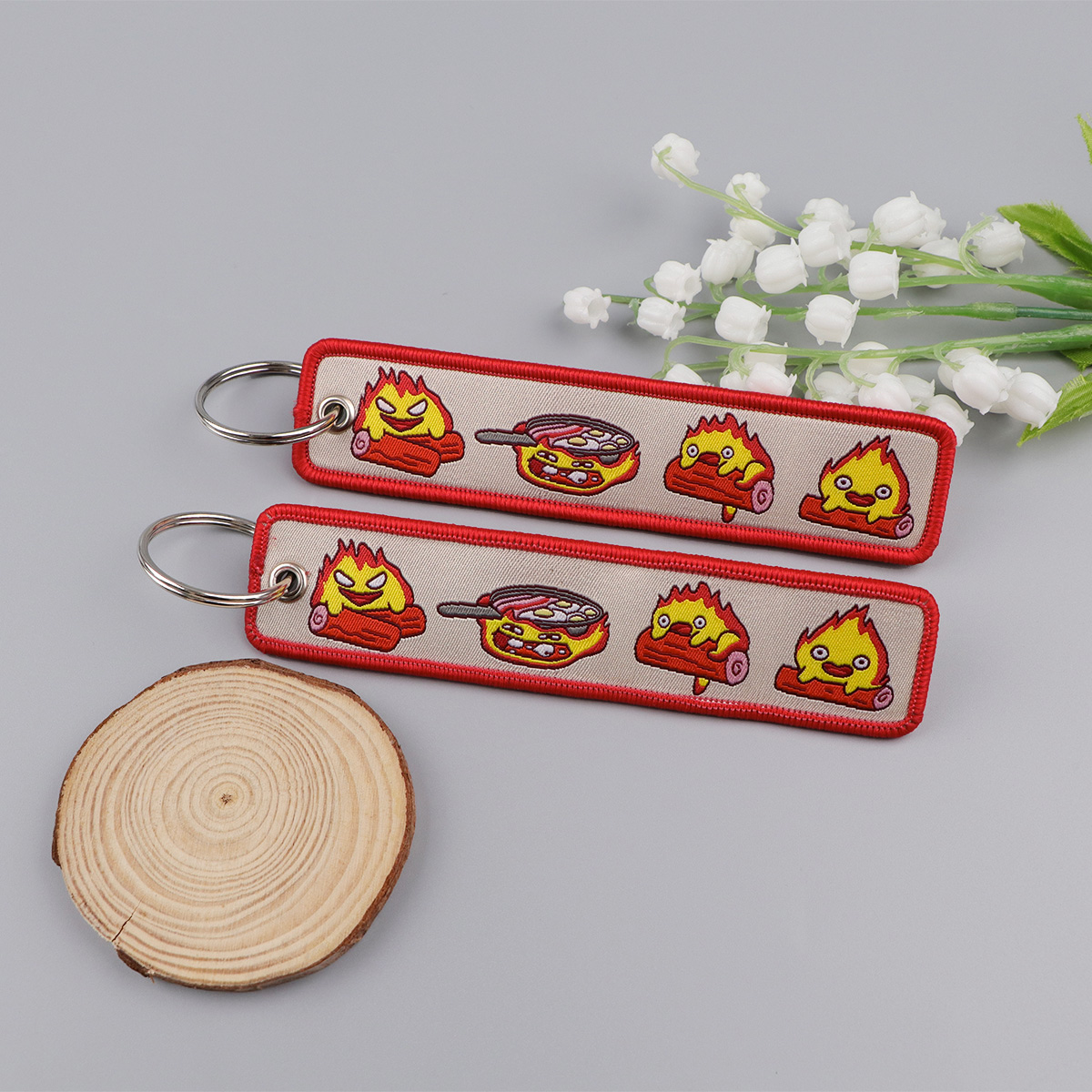 Anime Fire Embroidery Key Fobs - Embroidery Gift recensie en prijs