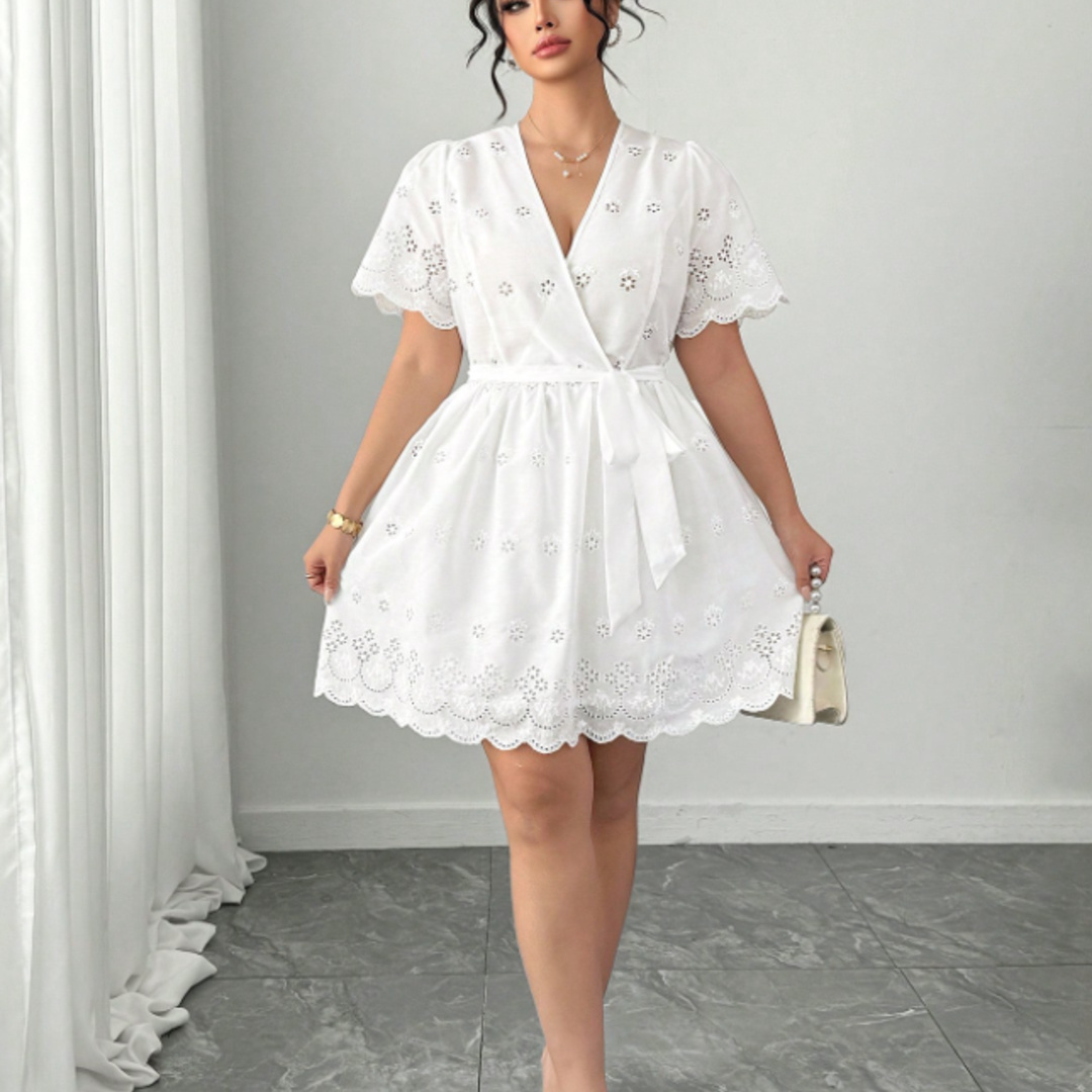 Plus Size White Eyelet Embroid - Embroidery Eyelet recensie en prijs