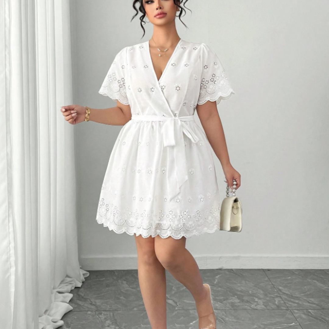 Plus Size White Eyelet Embroid - Embroidery Eyelet recensie en prijs