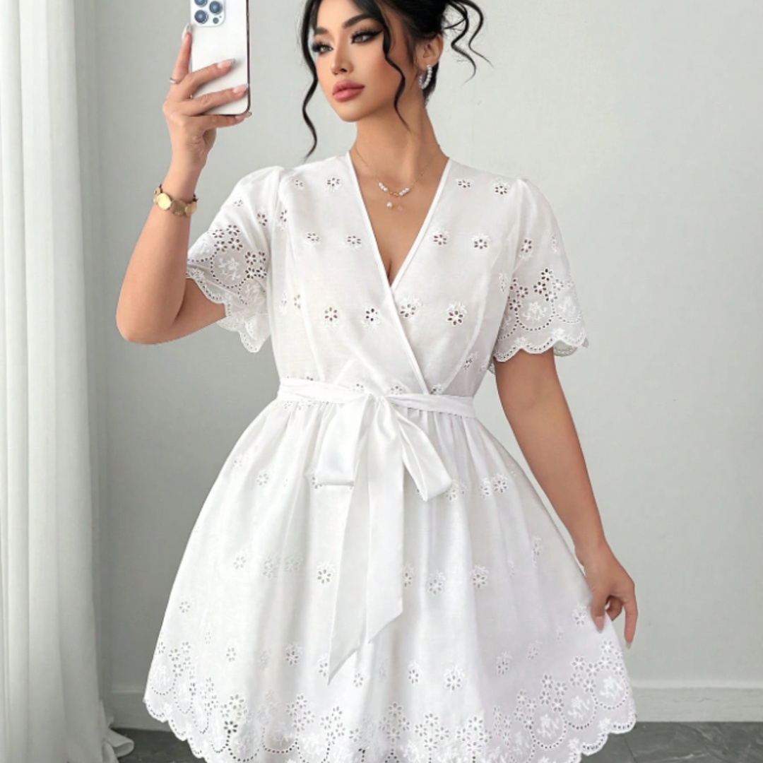 Plus Size White Eyelet Embroid - Embroidery Eyelet recensie en prijs