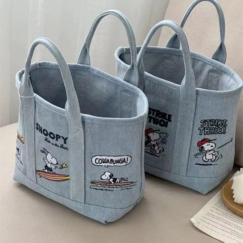 New Snoopy Comic Denim Tote, L - Embroidery Service recensie en prijs