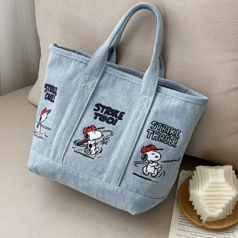 New Snoopy Comic Denim Tote, L - Embroidery Service recensie en prijs