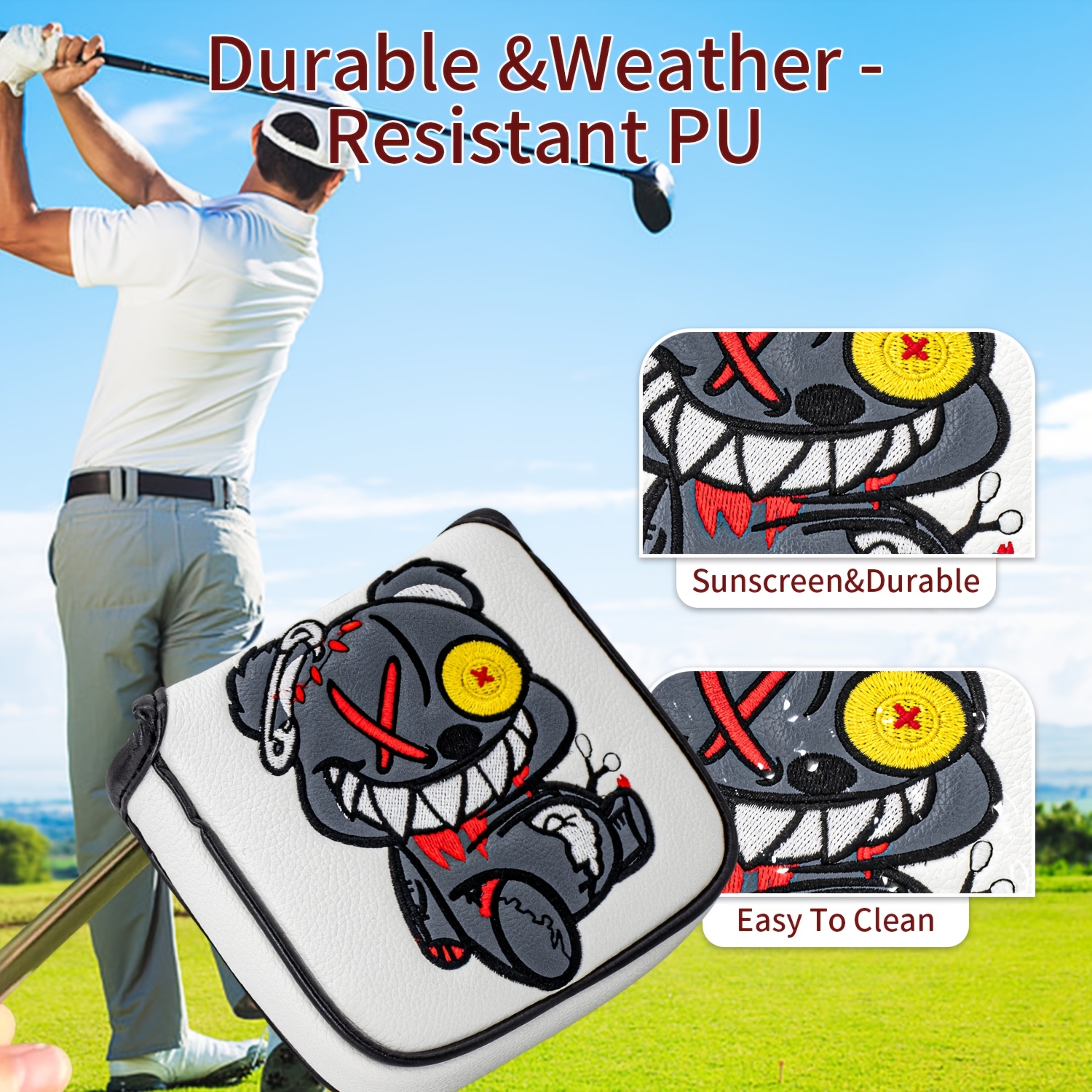 1pc Monocled Bear Design Golf  - Embroidery Design recensie en prijs