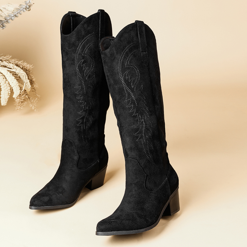 Women's Pointed Toe Suede Embr - Embroidery Gift recensie en prijs