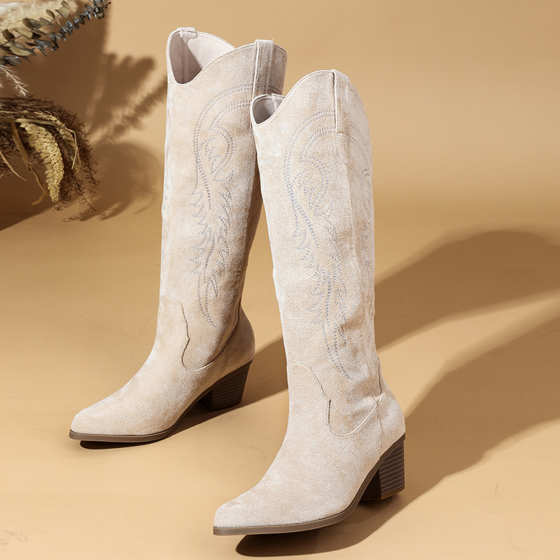 Women's Pointed Toe Suede Embr - Embroidery Gift recensie en prijs