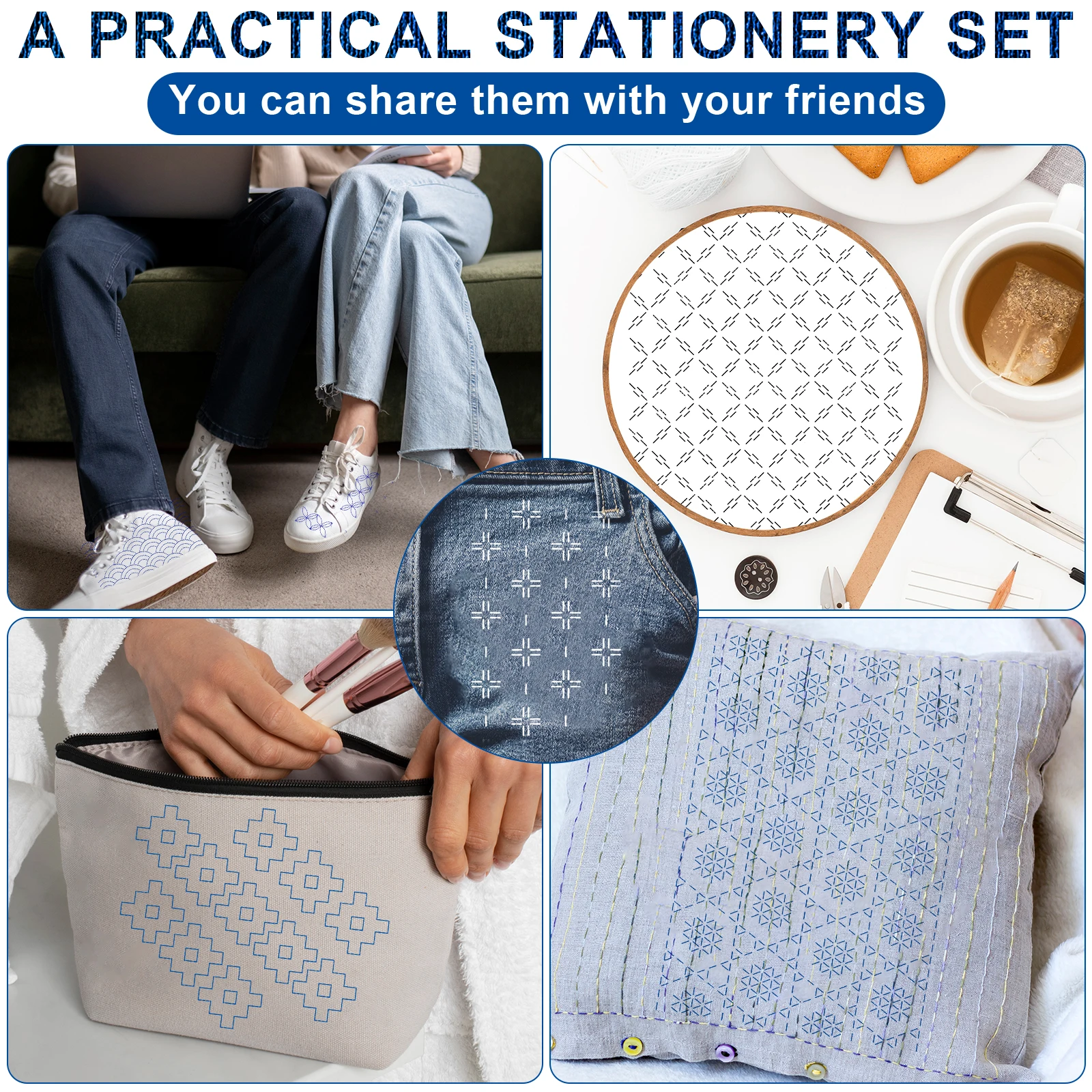 154pcs Sashiko Embroidery Patt - Embroidery Paper recensie en prijs